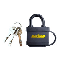 Замок навесной прорезиненный 40 мм, "MAXIMUM" (2097)