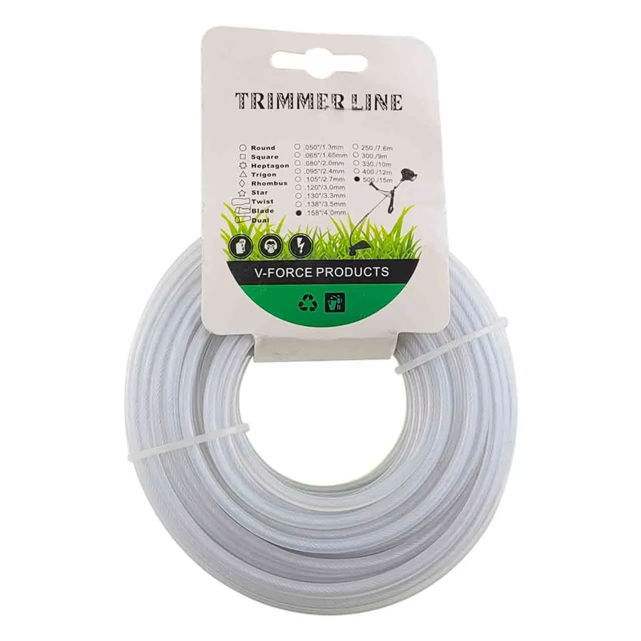 Леска для триммера 4 ммx15м с металлическим сердечником